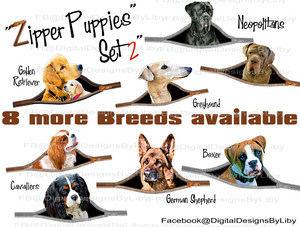 ZIPPER PUPPIES SET 2 (CHOOSE FROM 8 BREEDS)