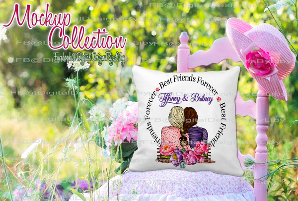 FIELD OF FLOWERS PILLOW MOCKUP 2 (png & psd formats)