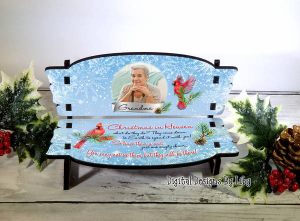 CHRISTMAS IN HEAVEN (Cardinal-US) - Bench +  Berlin, Benelux & Rectangle Christmas Ornaments PNG Sublimation Designs