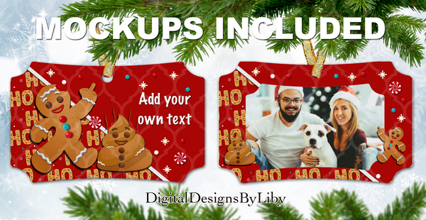 NAUGHTY GINGERBREAD -Rectangle, Benelux & Berlin Front & Back Designs