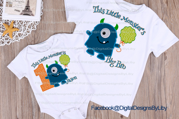 Little Monster Tee Shirt Design + Bonus: WordArt (Boy Version)