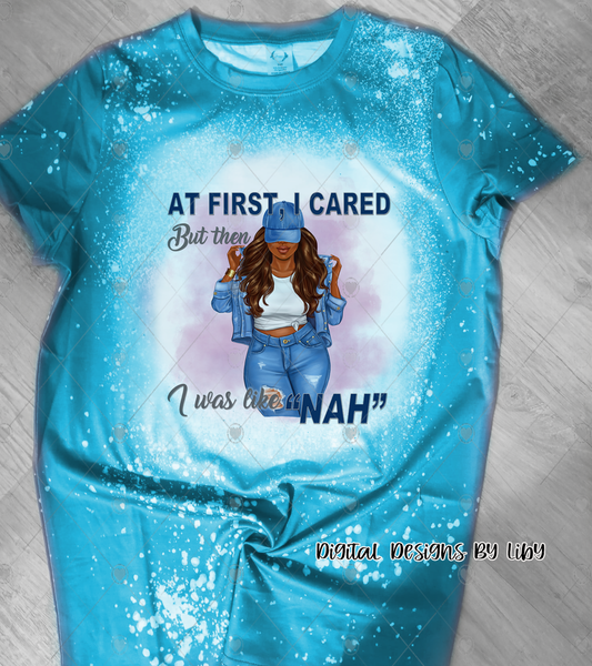 DON'T CARE Afro-American Girl, Sublimation 12x12 Flex Design