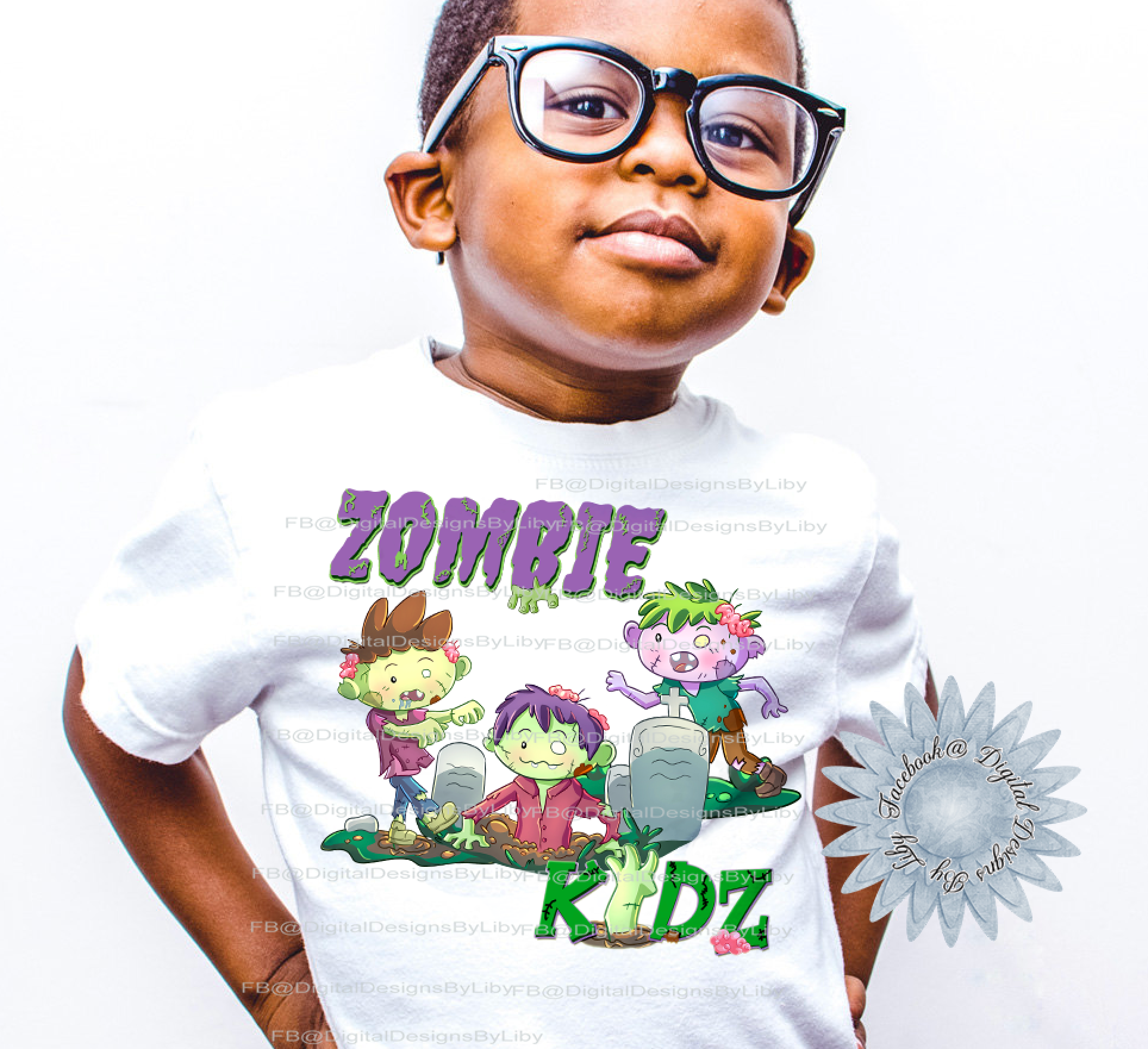 ZOMBIE KIDZ  T-shirt 2 Designs for Boys & Girls