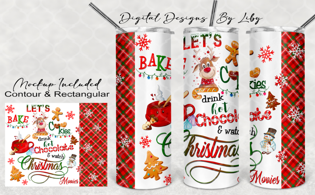 CHRISTMAS MOVIE SKINNY TUMBLER (Hot Chocolate & Pumpkin Latte)