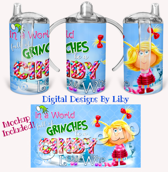 CINDY LOU WHO Sippy Cup & Kid's Flip Top Tumbler