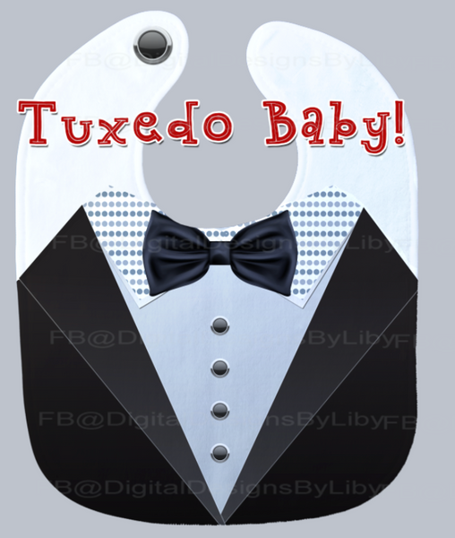 TUXEDO BABY!  (Bib & Burpie Designs)
