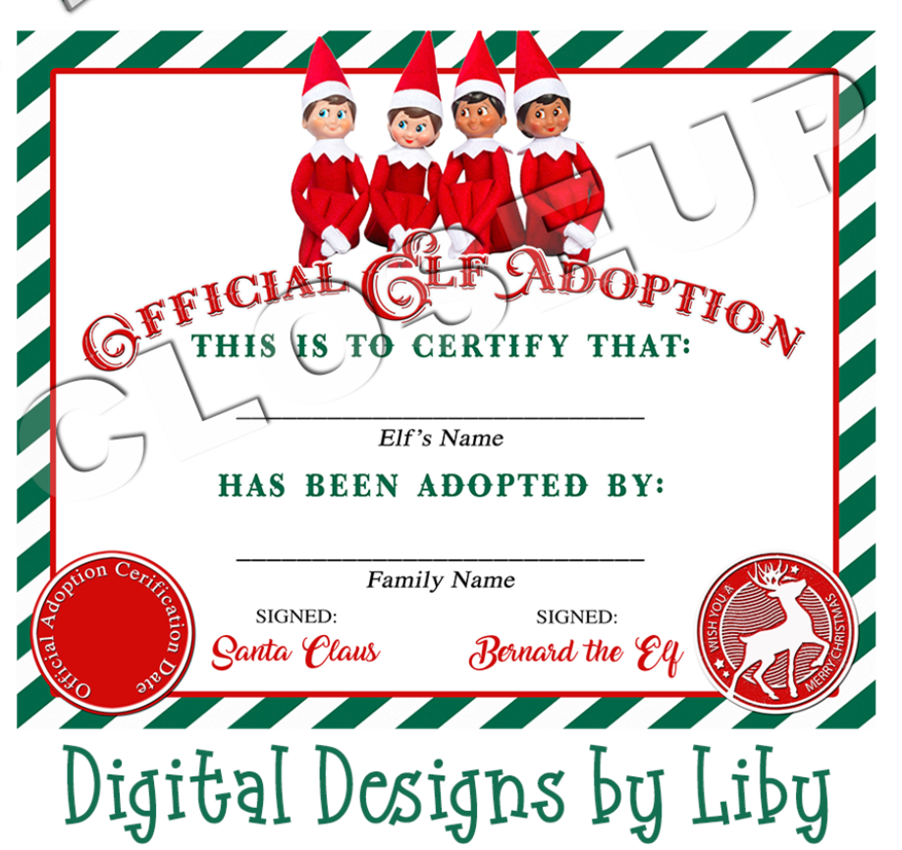 OFFICIAL ELF ADOPTION CERTIFICATE PUZZLE – Digital Designs by Liby official-elf-adoption-certificate-puzzle-digital-designs-by-liby