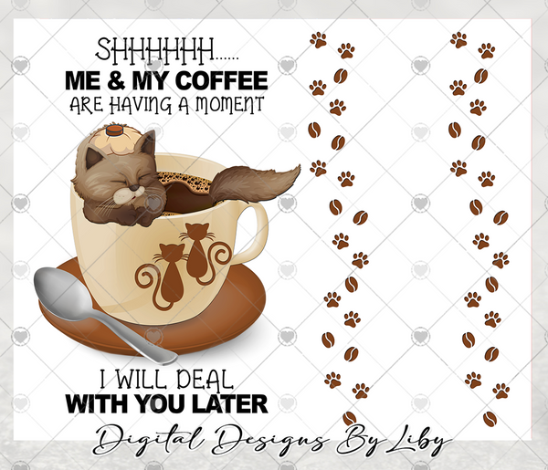 ME & MY COFFEE CAT Tumblers and Mug (FLEXIBLE-DESIGN)