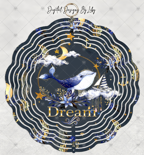 DREAM WHALE Wind Spinner