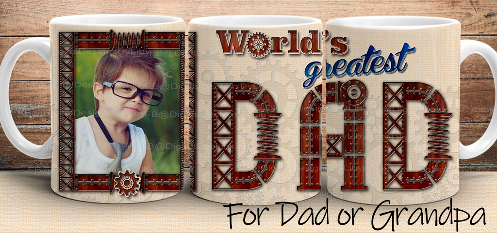 World's Greatest Dad & Grandpa Mug & Slate Design1 – Digital