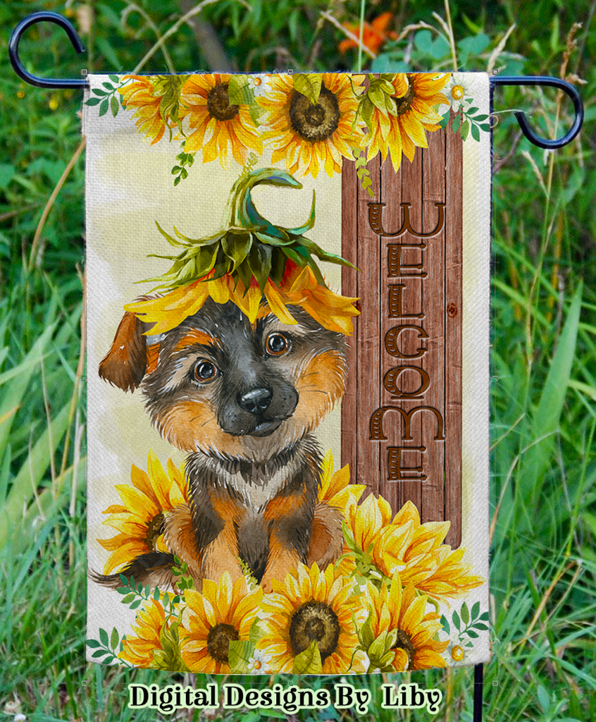 SUNFLOWER GERMAN SHEPHERD MEGA BUNDLE (Skinny Tumbler, Mug, Door Mat, Garden Flag, Door Sign & More)