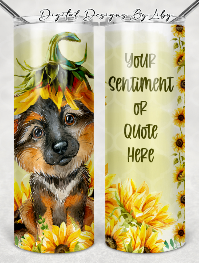 SUNFLOWER GERMAN SHEPHERD MEGA BUNDLE (Skinny Tumbler, Mug, Door Mat, Garden Flag, Door Sign & More)