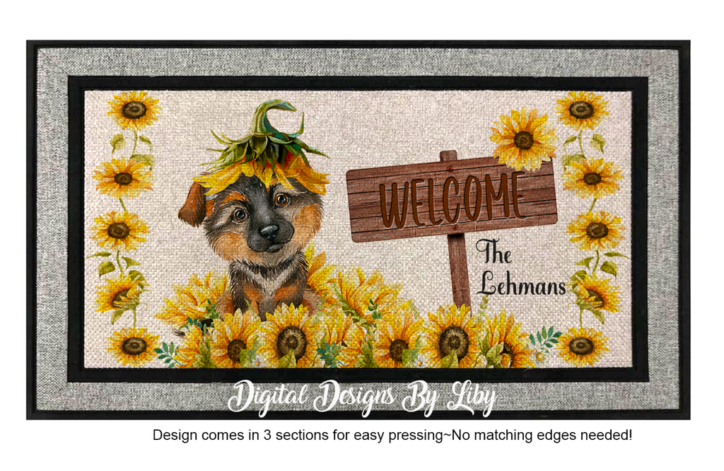 SUNFLOWER GERMAN SHEPHERD MEGA BUNDLE (Skinny Tumbler, Mug, Door Mat, Garden Flag, Door Sign & More)