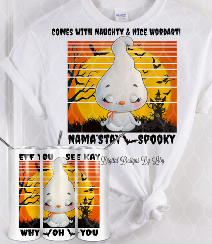 YOGA HALLOWEEN - GHOST Naughty & Nice (Flexible Design)