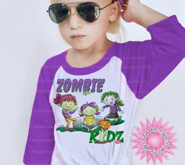 ZOMBIE KIDZ  T-shirt 2 Designs for Boys & Girls