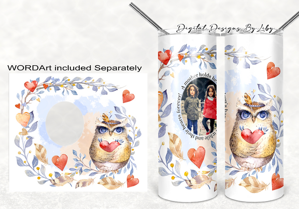 HEARTS FOREVER 20oz SKINNY TUMBLERS (With & without Photo Slot)