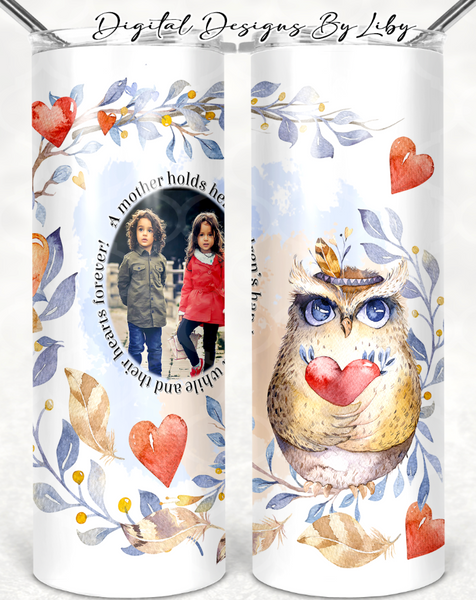 HEARTS FOREVER 20oz SKINNY TUMBLERS (With & without Photo Slot)