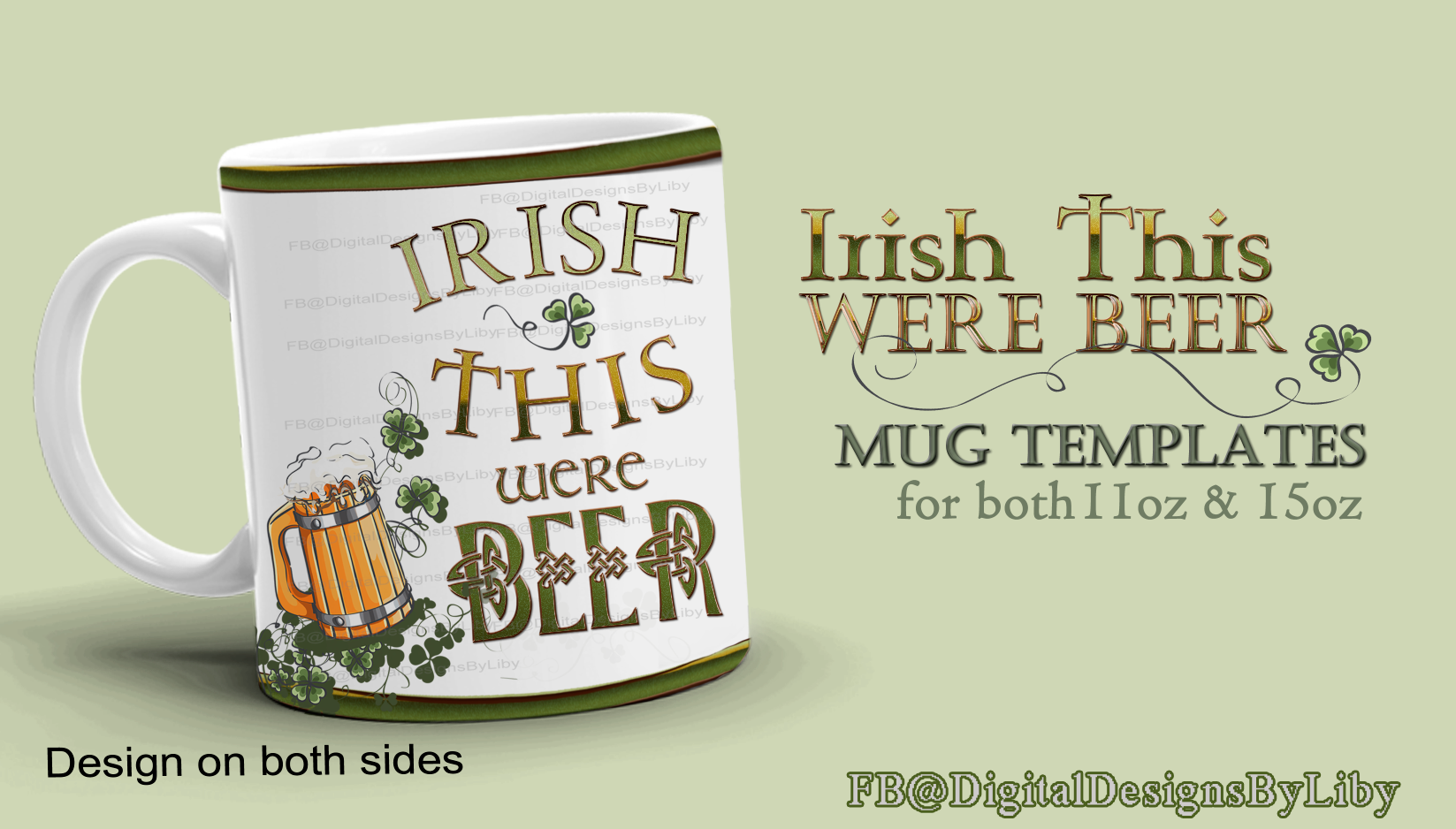 Irish This Were Beer Mug Template