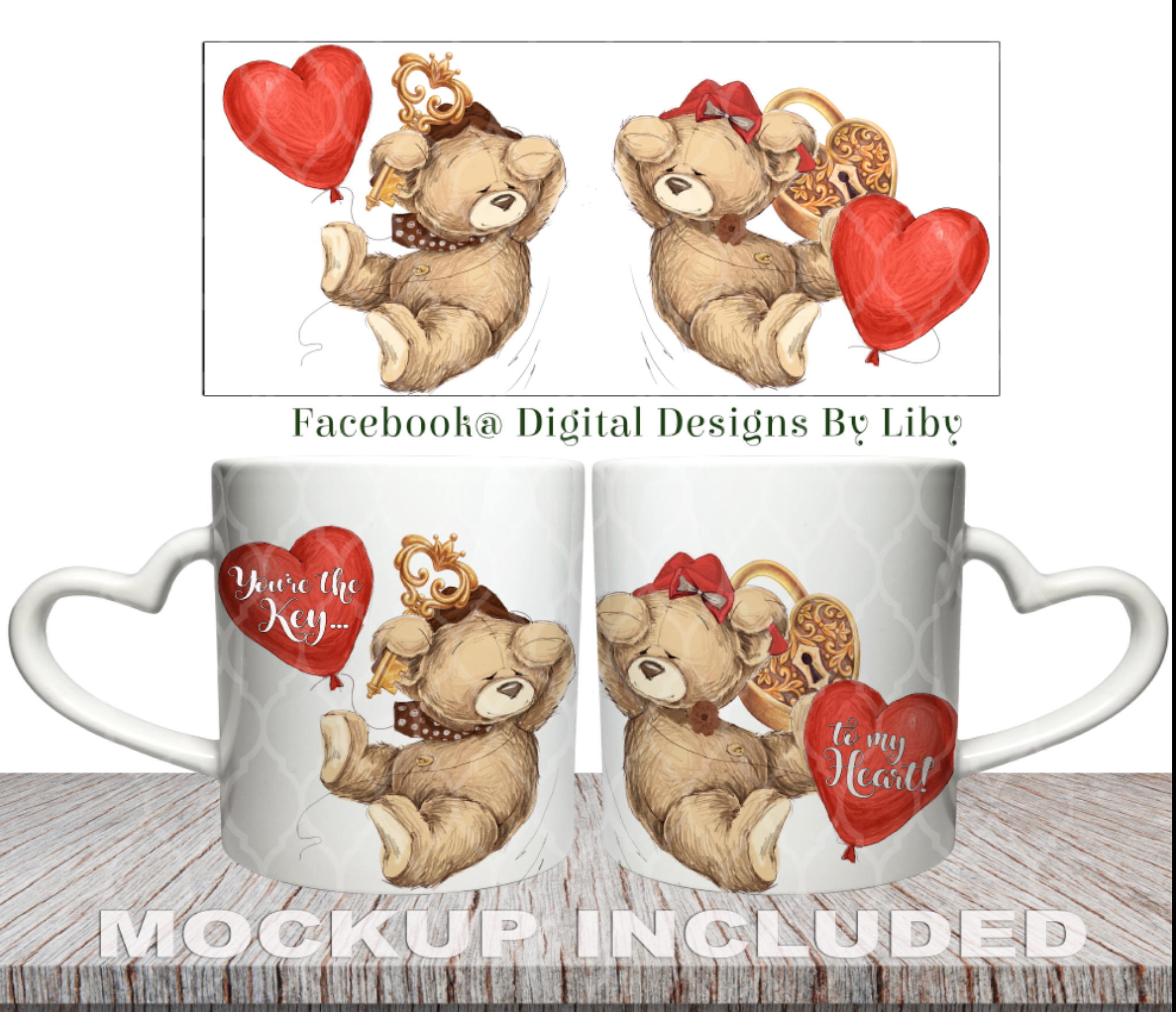 KEY TO MY HEART (Designs for Mug, Pillow, T-Shirt & More)