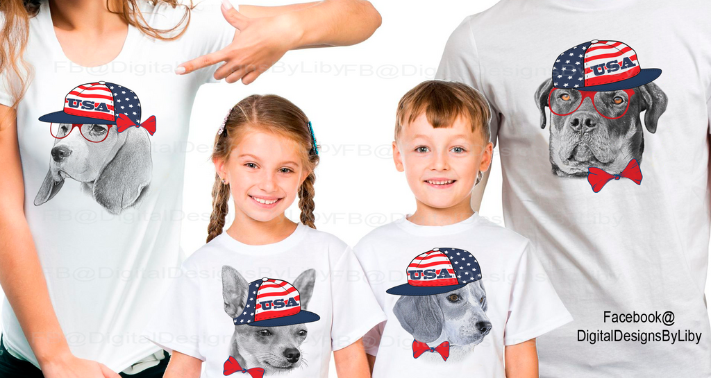 Star Spangled Pooches T-Shirt Design (Rottie)