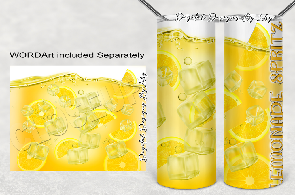 Cocktails LEMONADE SPRITZ 20oz Skinny & 12oz Wine Tumblers