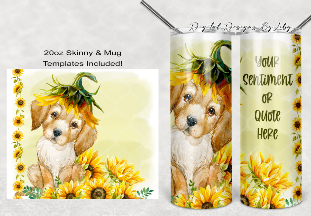 SUNFLOWER LABRADOR MEGA BUNDLE (Skinny Tumbler, Mug, Door Mat, Garden Flag, Door Sign & More)