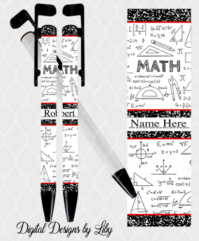 MATH TEACHER Pen Design