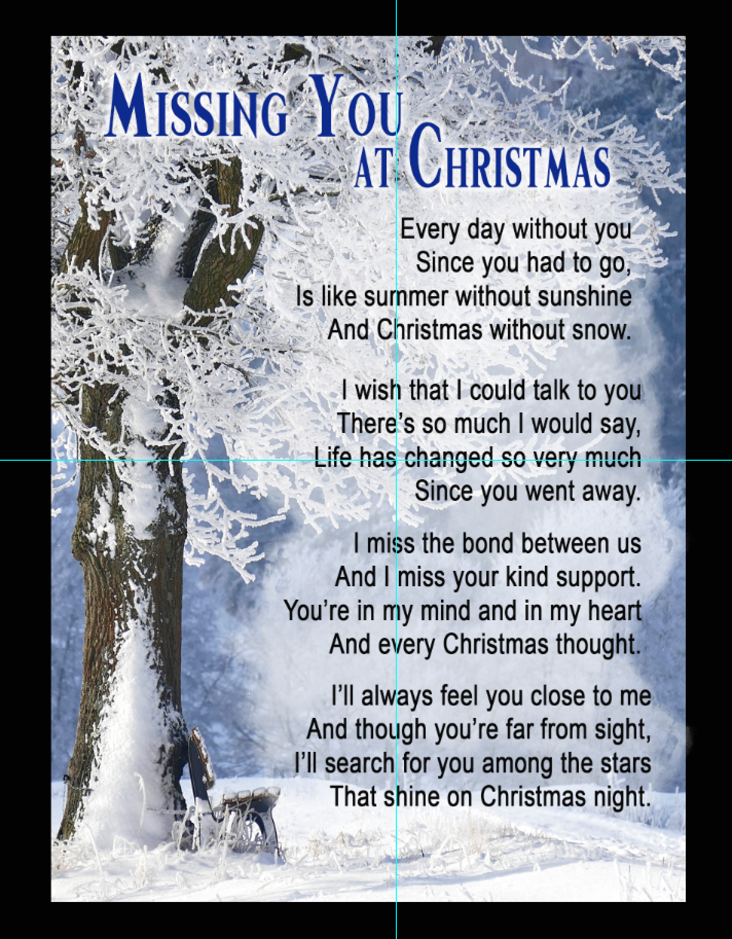 MISSING YOU AT CHRISTMAS 5x7 SLATE