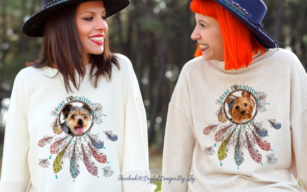 STAY PAWSITIVE DREAMCATCHER (Dog/Cat Designs for T-Shirt, Mugs & More)