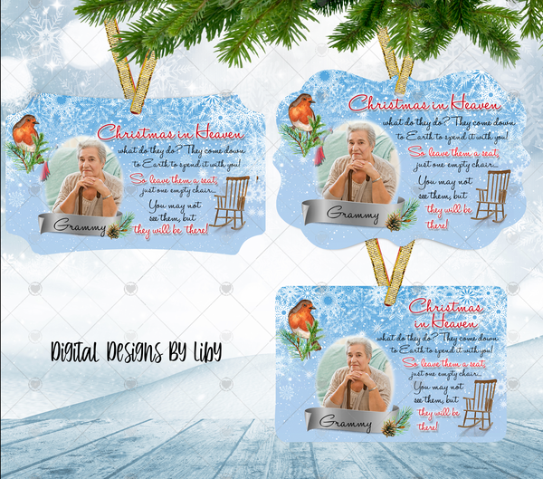 CHRISTMAS IN HEAVEN (Robin-European) - Bench +  Berlin, Benelux & Rectangle Christmas Ornaments PNG Sublimation Designs