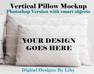 VERTICAL PILLOW MOCKUP (Photoshop Version Only)