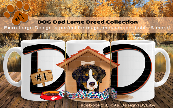 DOG DAD LARGE BREEDS {15 Breeds to choose from}