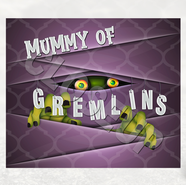 MUMMY OF GREMLINS! Skinny Tumbler, Kid's FLIP TOP & Sippy Cup Bundle