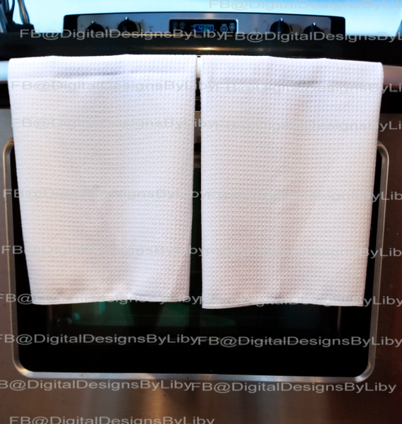 KITCHEN TOWEL MOCKUPS (3 PNG Files Included)