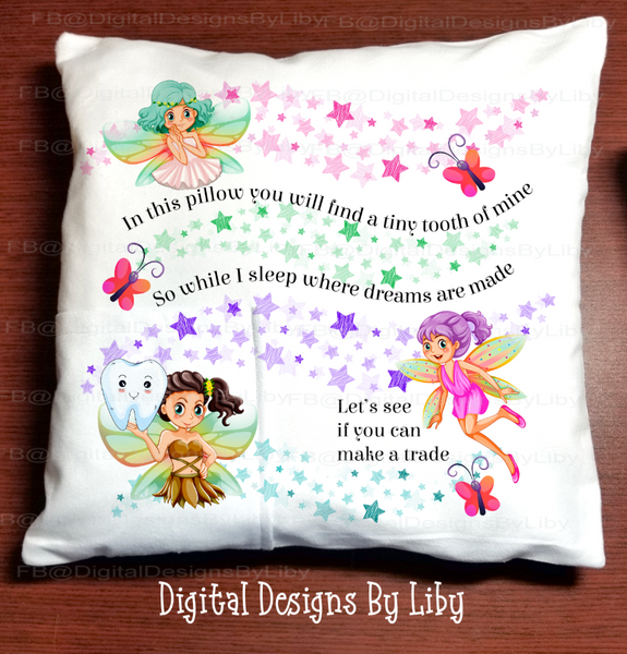 TOOTH FAIRY GIRL DUST PILLOW & POUCH DESIGNS