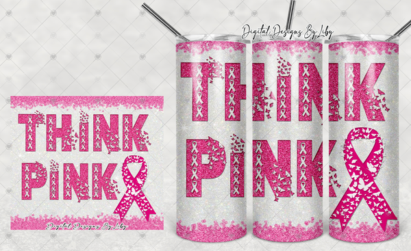THINK PINK Cancer Awareness Butterflies 20oz Tumblers & Mug
