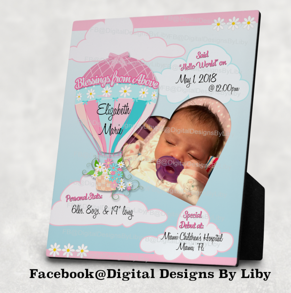 Blessings From Above Baby Girl (PINK) Announcement Bundle