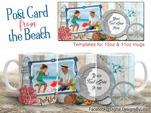 Post Card from the Beach MUGTemplate