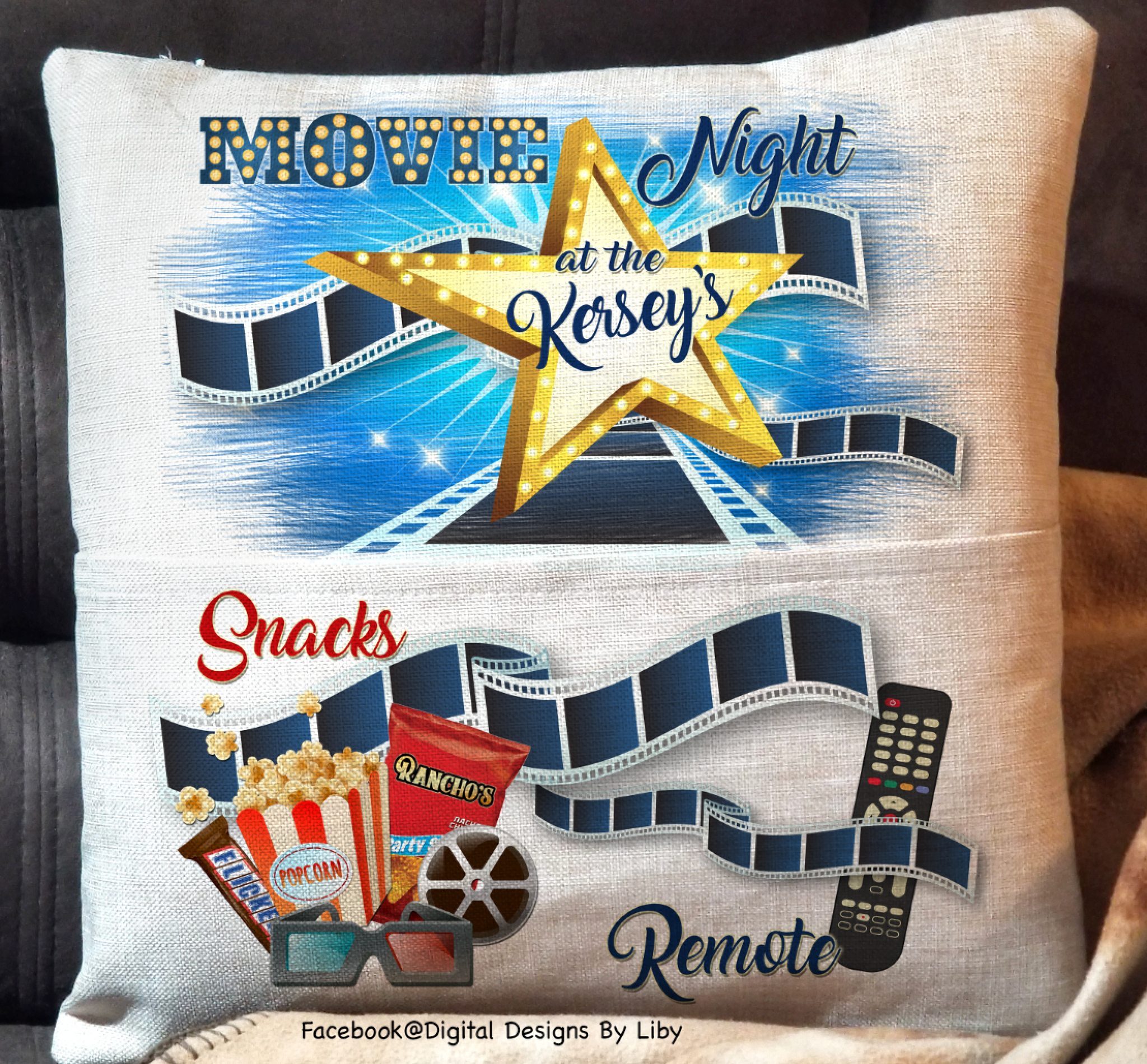 MOVIE NIGHT! (Book/Pocket Pillow & Blanket Design)