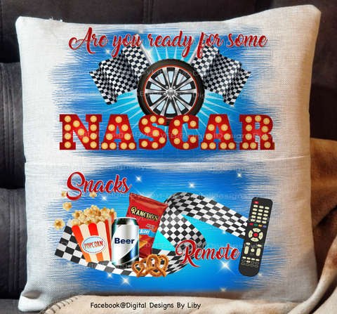 NASCAR NIGHT! (Pocket Pillow,Blanket & Mug Designs)