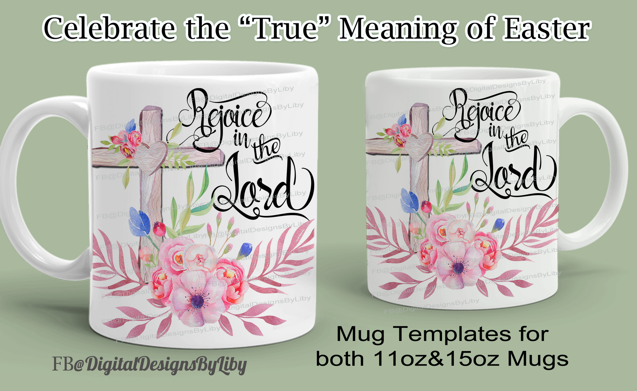 Rejoice In The Lord Mug Template