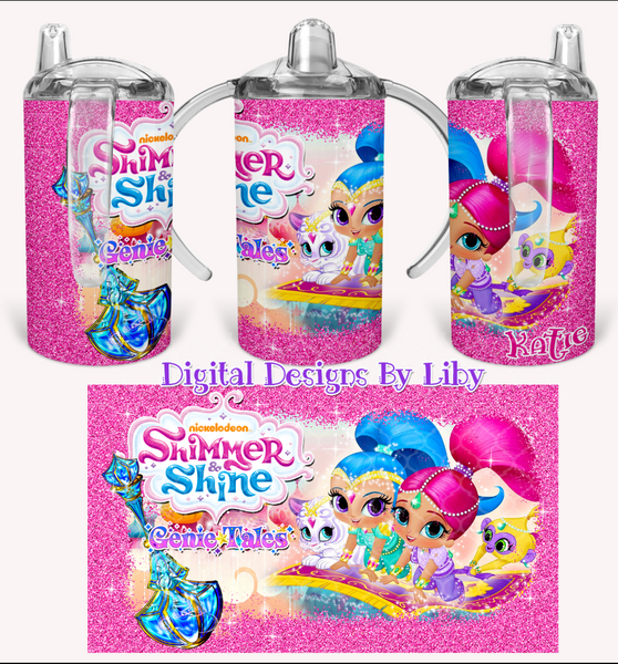 SHIMMER N SHINE  KID'S FLIP TOP  & SIPPY CUPS