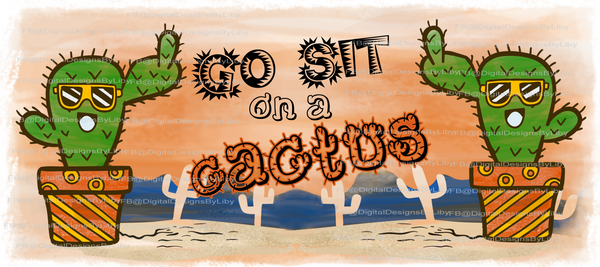 Sit On Cactus Mug Template