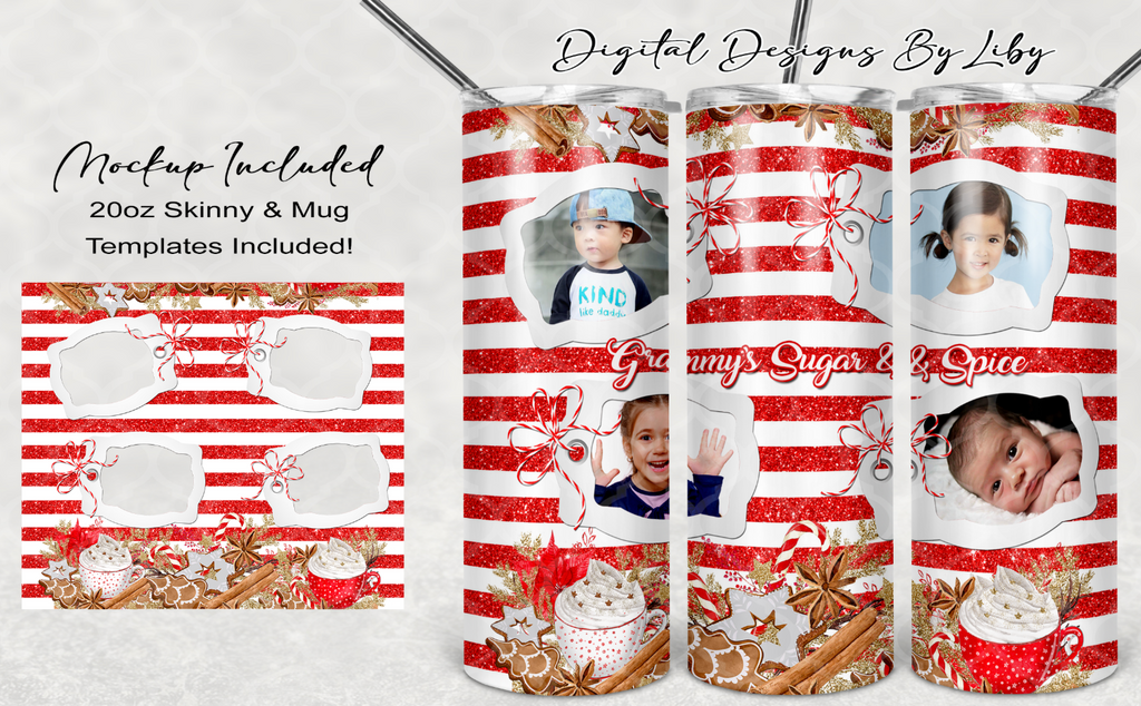 CHRISTMAS LATTE PHOTO MEMORIES 20oz SKINNY n MUG
