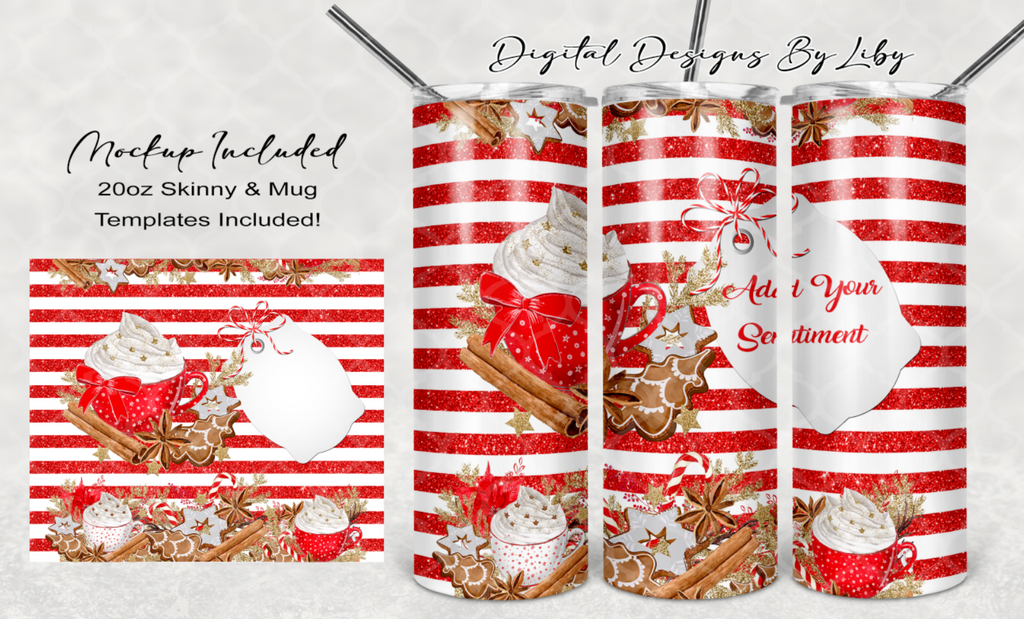 CHRISTMAS LATTE CHEER 20oz SKINNY n MUG