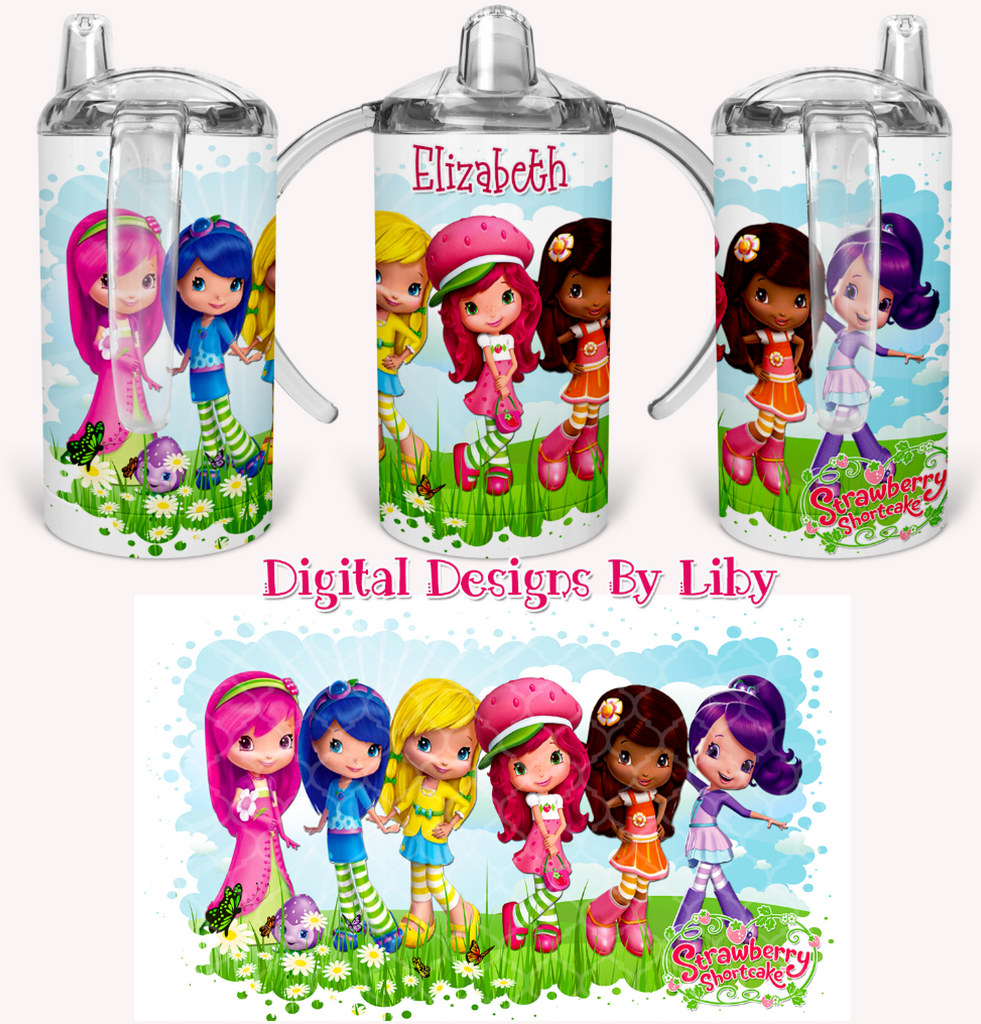 STRAWBERRY GIRL & FRIENDS KID'S FLIP TOP & SIPPY CUPS