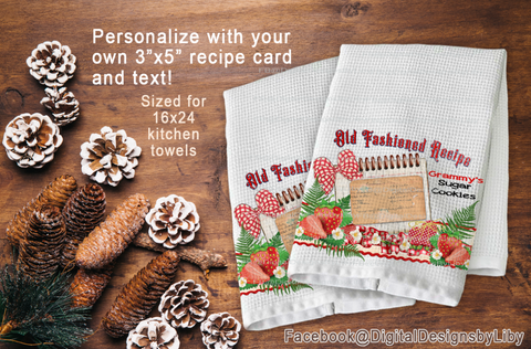 Grandma's Recipe Kitchen Towel Set of 2 Designs (Strawberry)