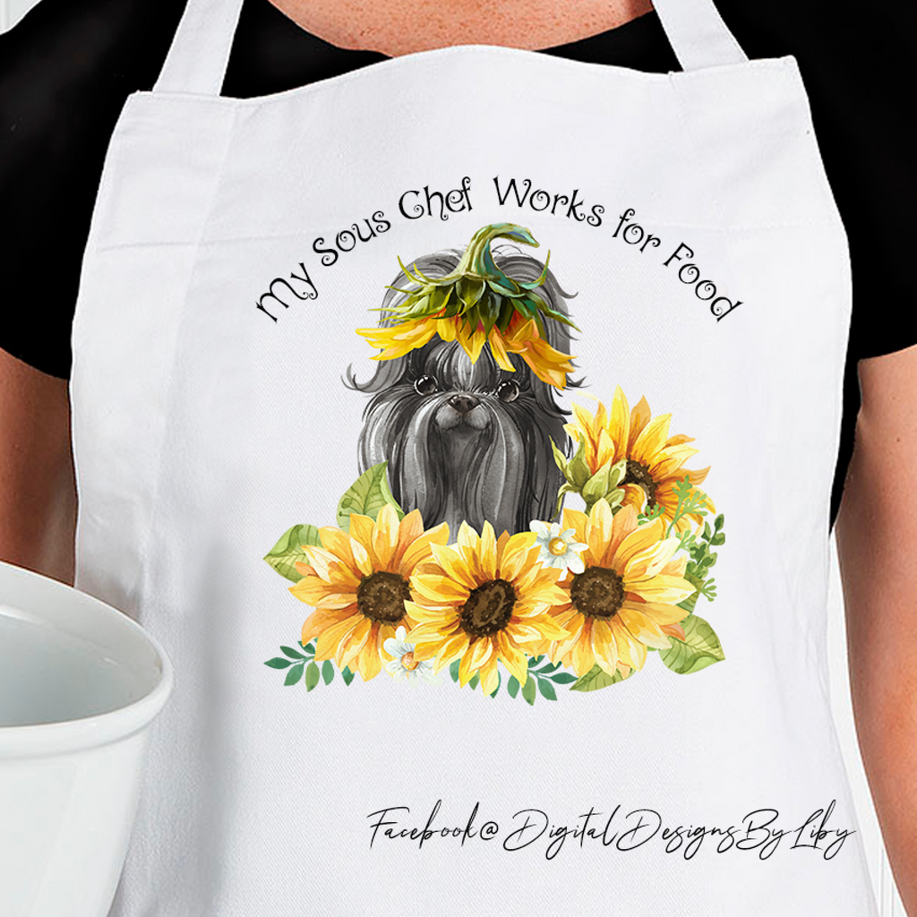 SUNFLOWER BLACK SHIHTZU MEGA BUNDLE (Skinny Tumbler, Mug, Door Mat, Garden Flag, Door Sign & More)