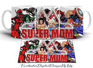 SUPER MOM Mug Template