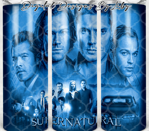 SUPERNATURAL - BLUE & SEPIA 20oz SKINNY TUMBLER